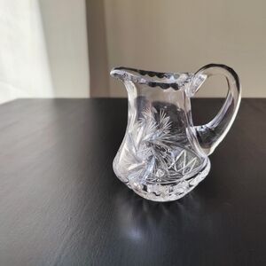 Vintage | Pinwheel Cut crystal creamer | jug shape